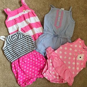 Lot of Baby Girl Rompers